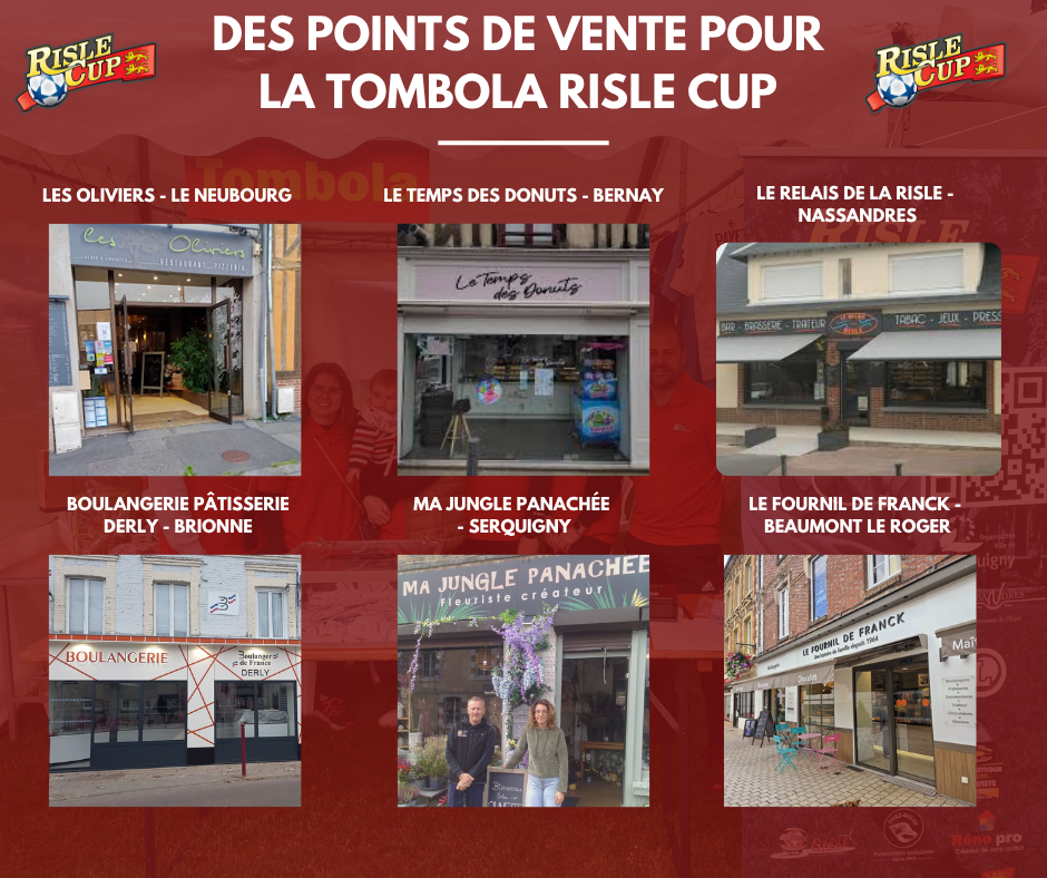 DES POINTS DE VENTE POUR LA TOMBOLA RISLE CUP